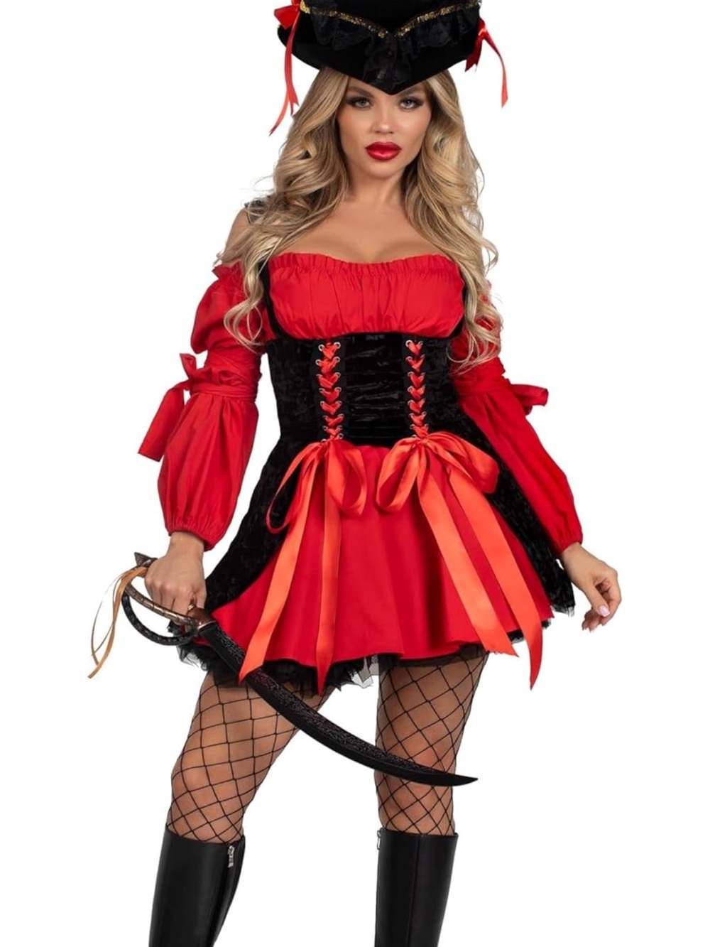 Leg Avenue Women's Vixen Pirate Wench Costume size Large